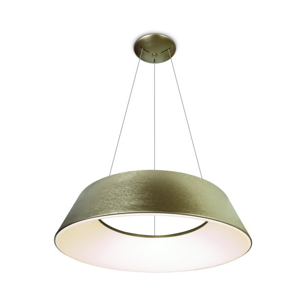 ONE Light Mushroom - hanglamp - Ø 78 x 219 cm - 80W LED incl. - geborsteld goud