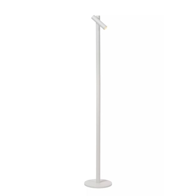 Lucide Antrim - Oplaadbare Leeslamp - 3 x 20 x 120 cm - 2,2W dimbare LED incl. - IP54 - Met draadloos oplaadstation - wit