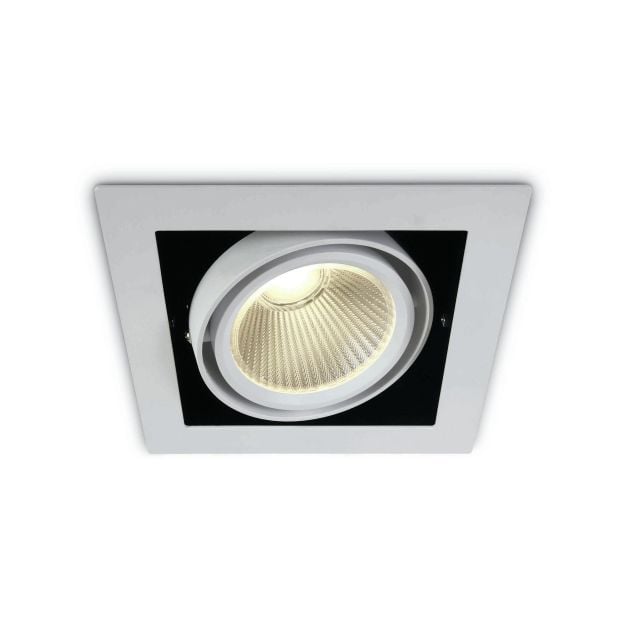 ONE Light COB Box Type Shop - inbouwspot - 185 x 185 mm, 160 x 160 mm inbouwmaat - 30W LED incl. - wit - witte lichtkleur