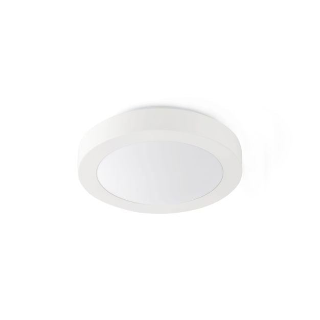 Faro Logos - plafondverlichting - Ø 27 x 9 cm - IP44 - mat wit