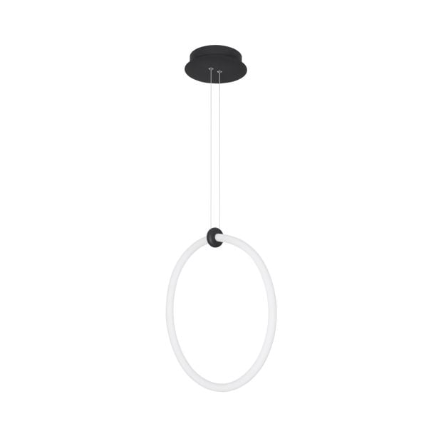 Nova Luce Girdino - hanglamp - 38 x 19 x 120 cm - 21W LED incl. - zand zwart (stockopruiming!)