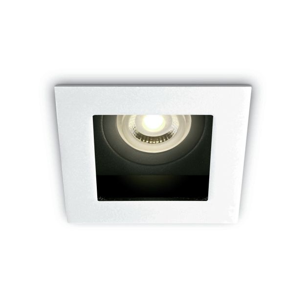 ONE Light Dark Light Square - inbouwspot - 96 x 96 mm, 80 x 80 mm inbouwmaat - wit