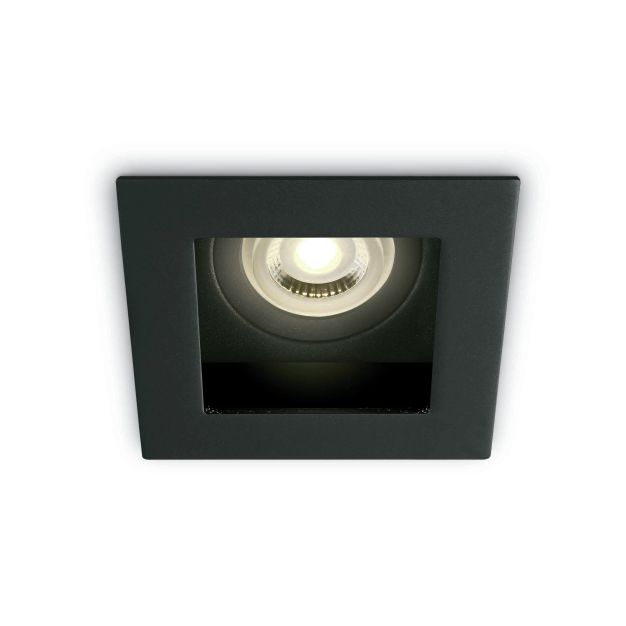 ONE Light Dark Light Square - inbouwspot - 96 x 96 mm, 80 x 80 mm inbouwmaat - zwart