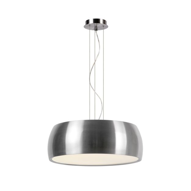 Lucide Mari - hanglamp - Ø 45 x 130 cm - 40W TL-lamp incl. - satijn chroom