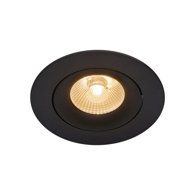 Nordlux Aliki - inbouwspot - Ø 96 mm, Ø 83 mm inbouwmaat - 8W dimbare LED incl. - IP44 - zwart