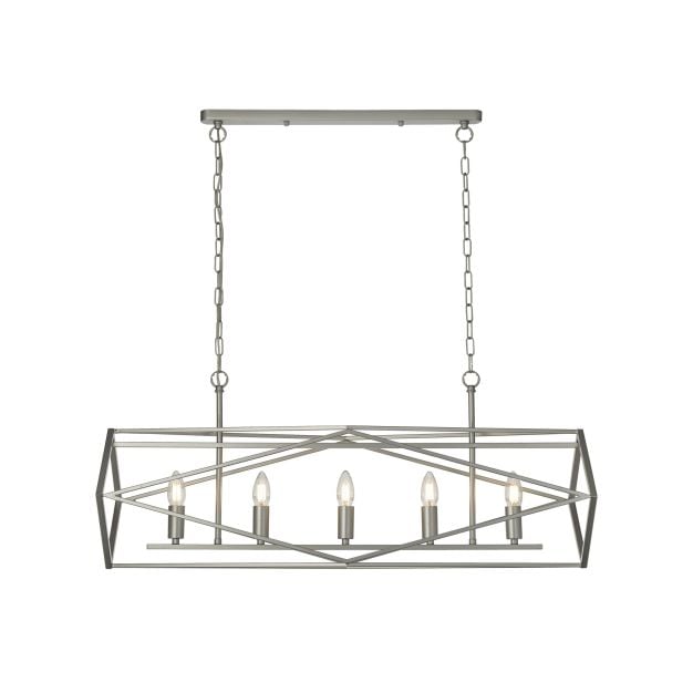 Searchlight Chassis - luster - 86 x 26 x 90 cm - satijn zilver