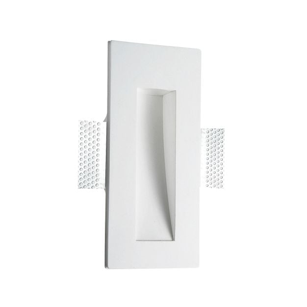 Nova Luce Eurona - inbouw wandverlichting - 24,5 x 10,8 cm - 1W LED incl. - wit gips