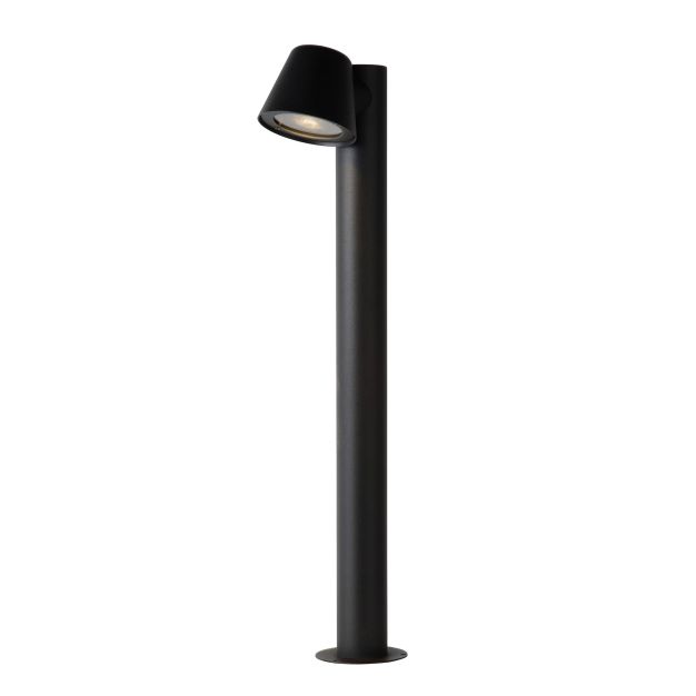 Lucide Dingo - tuinpaal - 18 x 70 x 11 cm - 5W dimbare LED incl. - IP44 - antraciet