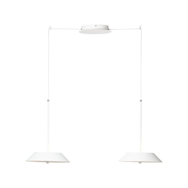 Brilliant Skadi - hanglamp - 30 x 30 x 182 cm - 2 x 29W LED incl. - wit