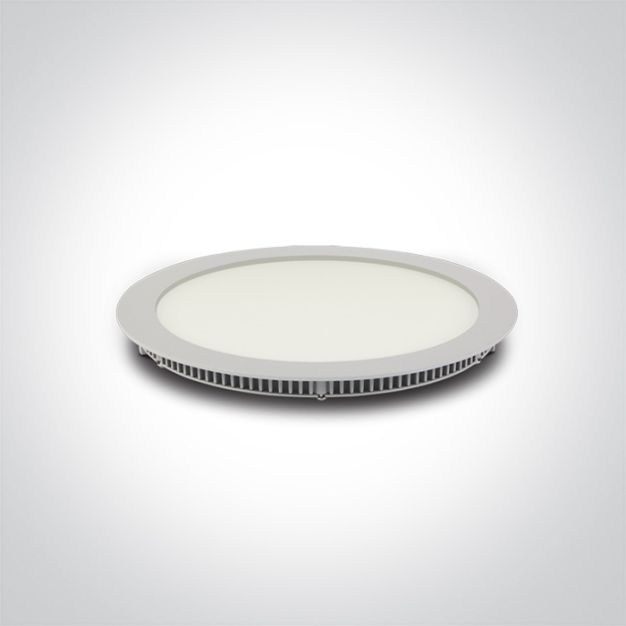 ONE Light Round Recessed Panels - inbouw plafondverlichting - Ø 295 mm, Ø 285 mm inbouwmaat - 30W LED incl. - wit