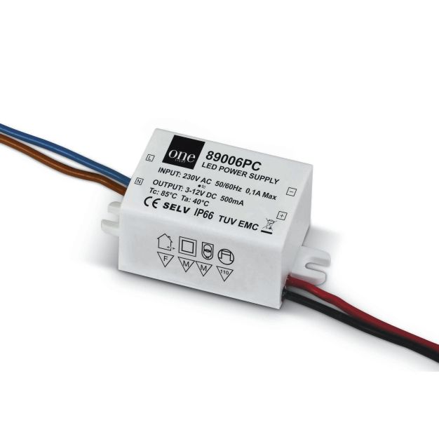 ONE Light Mini Series Drivers - 230V - 500mA - 1,5-6W - IP66 - niet dimbaar