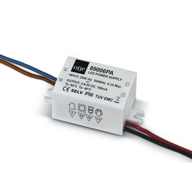 ONE Light Mini Series Drivers - 230V - 700mA - 2-6W - IP66 - niet dimbaar