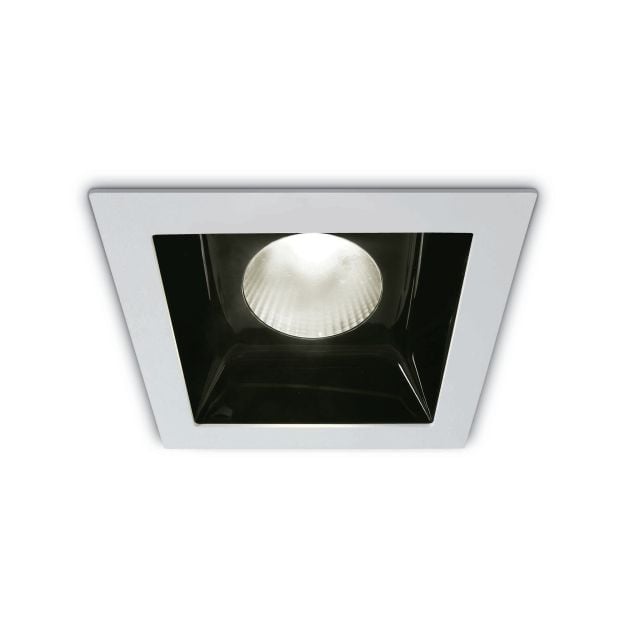 ONE Light Shop Square Boxes - inbouwspot - 140 x 140 mm, 130 x 130 mm inbouwmaat - 30W LED incl. - wit - warm witte lichtkleur