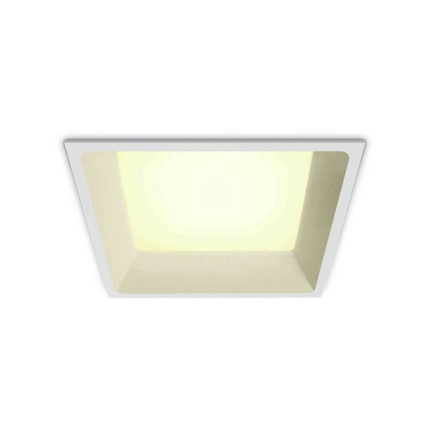 ONE Light SMD Dark Light - inbouwspot - 170 x 170 mm, 160 x 160 mm inbouwmaat - 22W LED incl. - wit - warm witte lichtkleur