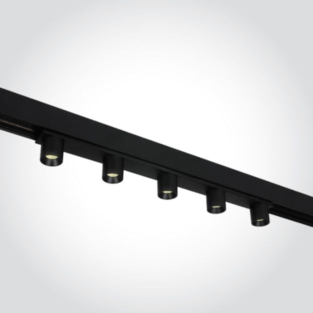 ONE Light Magnetic Linear tubes - magnetisch railsysteem - rail spot - 31 x 2,7 cm - 5 x 2W LED incl. - zwart