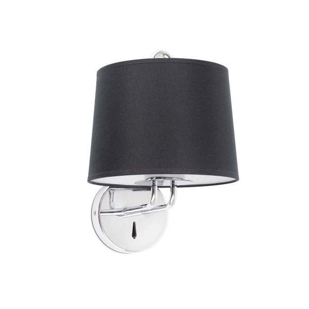 Faro Montreal - wandverlichting - 21,5 x 19 x 32 cm - zwart en chroom