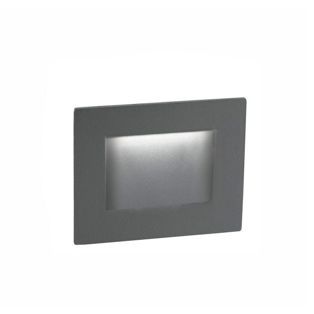 Nova Luce Krypton - inbouw wandverlichting - 8 x 7 x 8 cm - 3W LED incl. - IP54 - donkergrijs