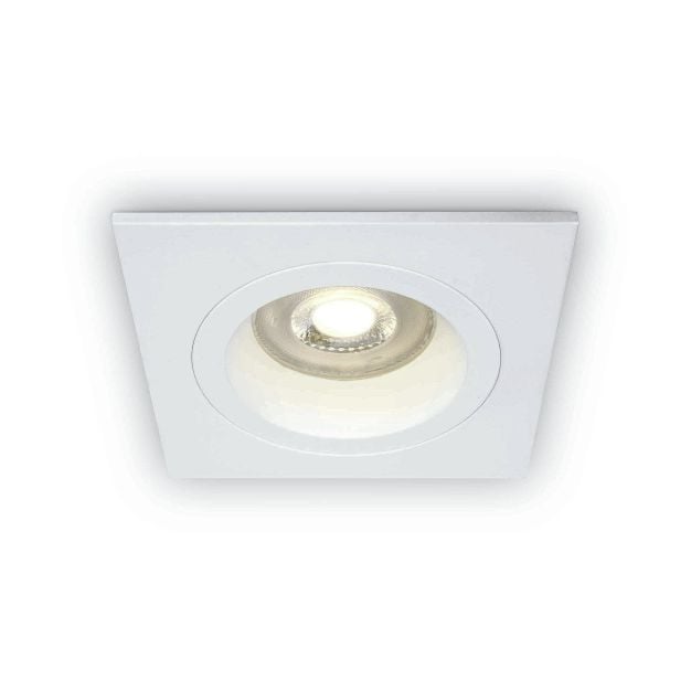 ONE Light Dark Light Range - inbouwspot - 95 x 95 mm, Ø 78 mm inbouwmaat - wit