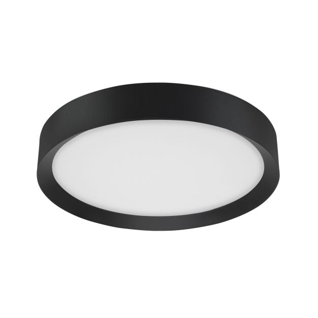 Nova Luce Luton - plafondverlichting - Ø 55 x 8,5 cm - 47W LED incl. - zand zwart en mat wit