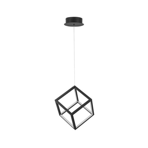 Nova Luce Gabbia - hanglamp - 25 x 25 x 190 cm - 45W niet dimbaar LED incl. - zand zwart