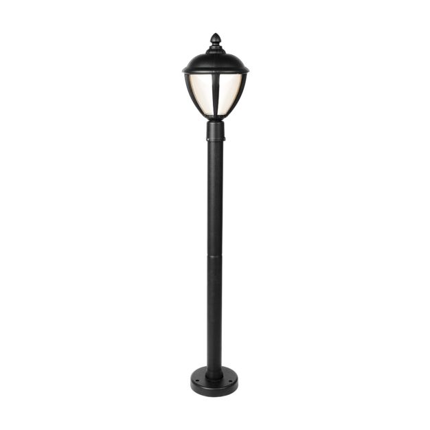 Lutec Unite - tuinpaal - Ø 16 x 98 cm - 9W LED incl. - IP44 - zwart