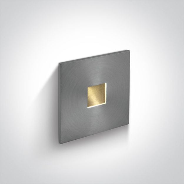 ONE Light Indoor/Outdoor Decorative Wall Recessed - inbouw wandverlichting - 3,7 x 3,7 x 2,2 cm - 1W LED incl. - IP54 - aluminium