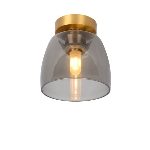 Lucide Tyler - plafondverlichting - Ø 16,1 x 16,8 cm - fumé goud