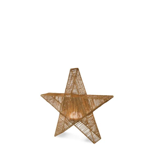 New Garden Sisine Star 60 - oplaadbare tafellamp op afstandsbediening - 60 x 60 x 12,5 cm - 9W dimbare LED incl. - IP54 - naturel