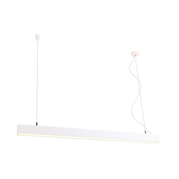 Dobac Fortis Pendant 36W - hanglamp - 113 x 6 x 5 cm - 36W LED incl. - wit - witte lichtkleur