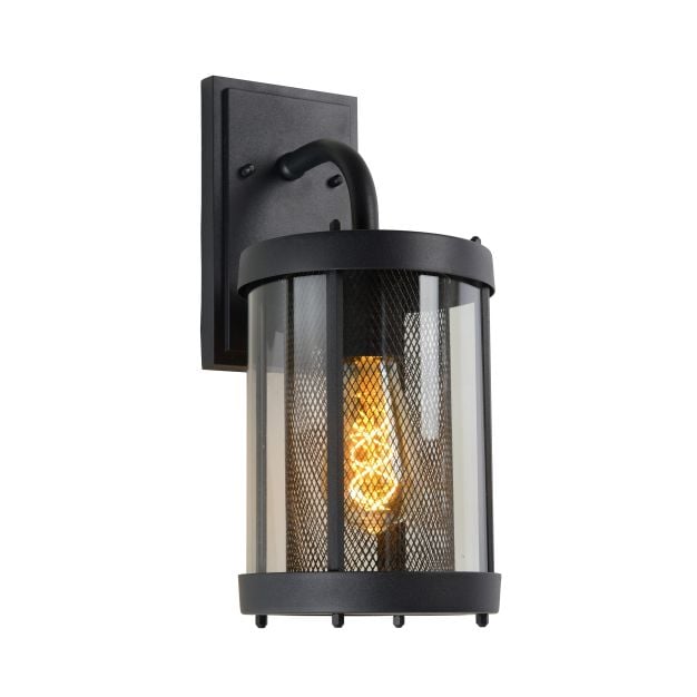 Lucide Makkum - buiten wandlamp - 16 x 21 x 37 cm - IP23 - zwart