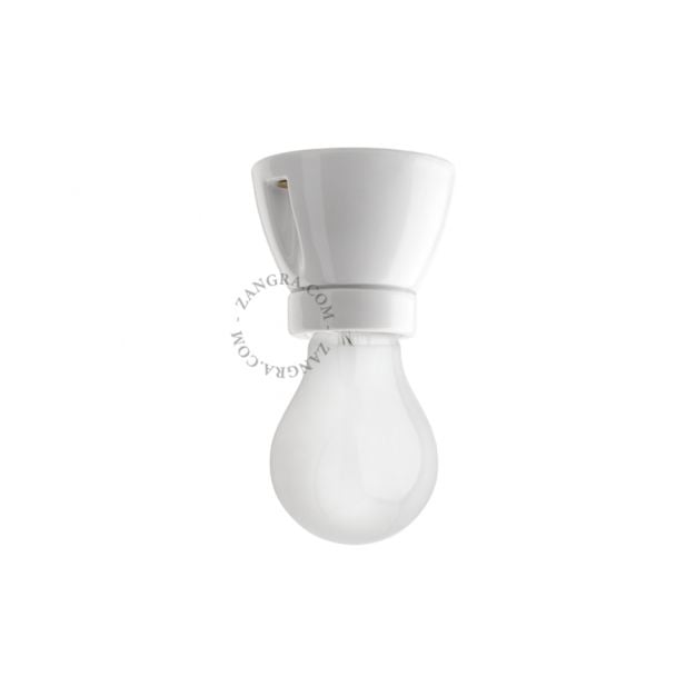 Zangra - plafond/wandverlichting - ⌀ 7,5 x 6 cm - wit