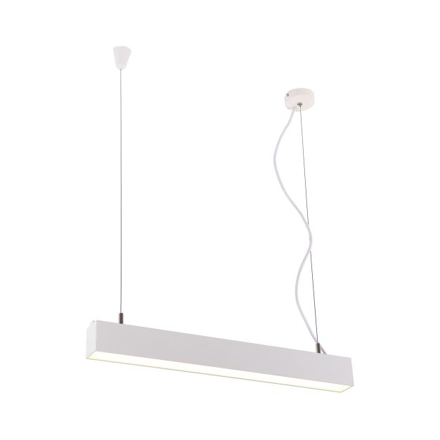 Dobac Fortis Pendant 18W - hanglamp - 56 x 6 x 5 cm - 18W LED incl. - wit - witte lichtkleur