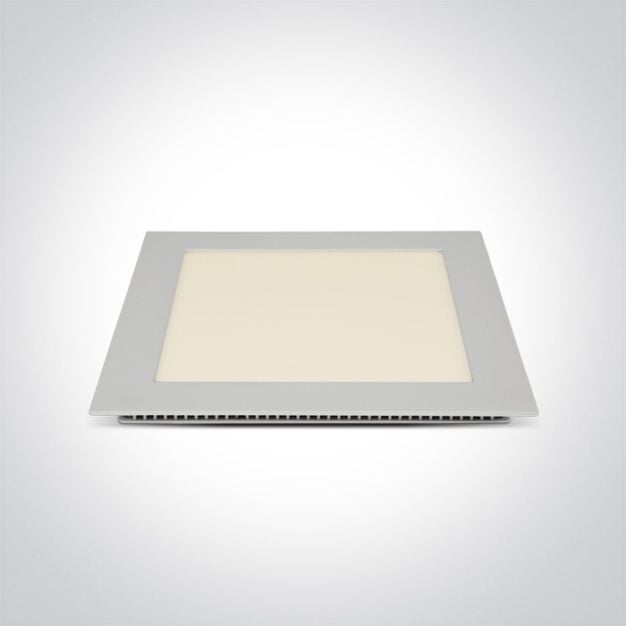 ONE Light Square Recessed Panels - inbouw plafondverlichting - 22,5 x 22,5 x 2,2 cm - 22W LED incl. - IP40 - wit - CCT