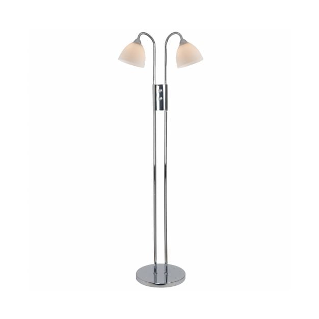 Nordlux Ray Dim 12 - staanlamp - 164 cm - chroom en wit