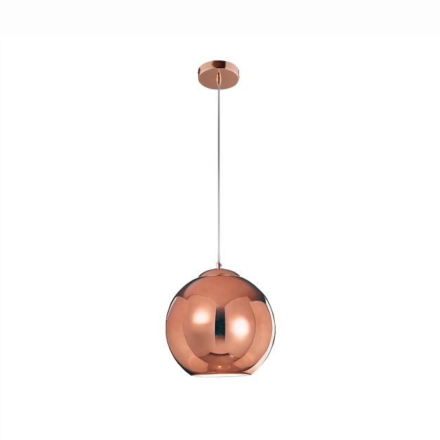 Nova Luce Bolle - hanglamp - Ø 30 x 190 cm - rose goud