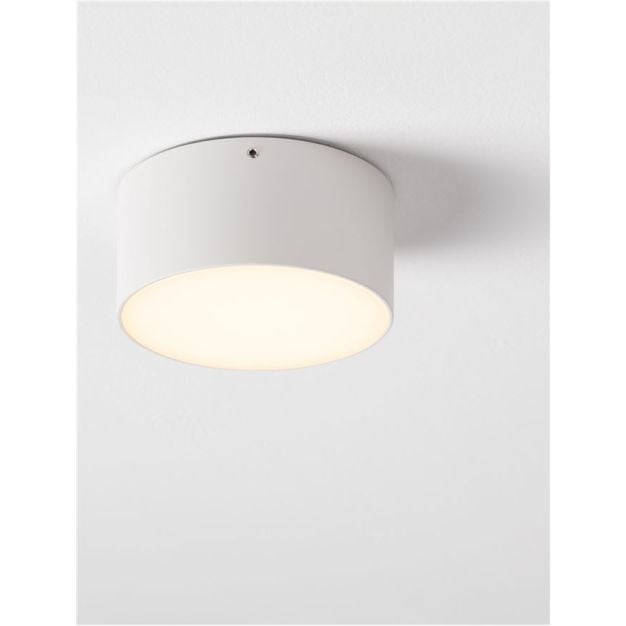 Nova Luce Judi - plafondlamp - Ø 12 x 6 cm - 10W LED incl. - IP65 - wit