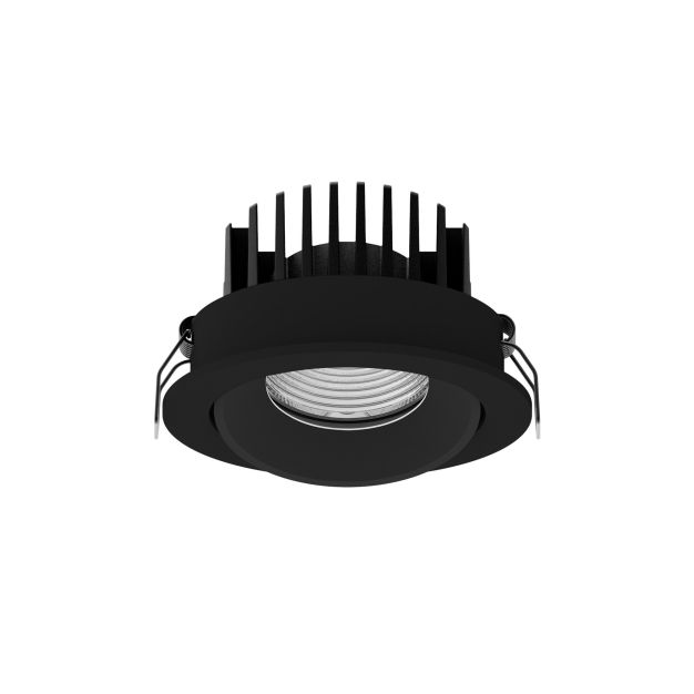 Nova Luce Blade - inbouwspot - Ø 90 mm, Ø 80 mm inbouwmaat - 12W LED incl. - IP65 - zwart