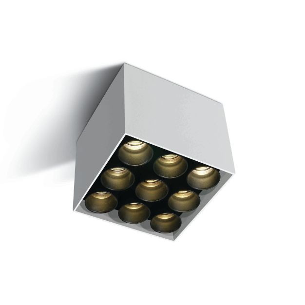 ONE Light Dark Light Ceiling Tubes - plafondverlichting - 9,5 x 9,5 x 8,4 cm - 20W LED incl. - wit