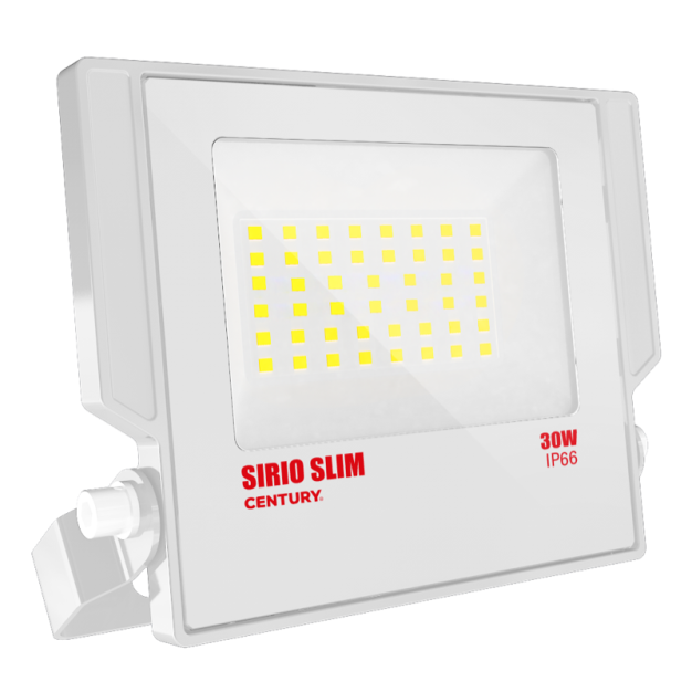 Century Italia Sirio Slim - verstraler - 16 x 14,7 x 2,9 cm - 30W LED incl. - IP66 - wit