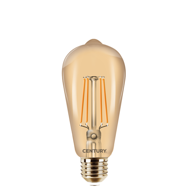 Century Italia LED filament lamp Incanto Epoca - Ø 6,4 x 14 cm - E27 - 8W niet dimbaar - 2200K - amber