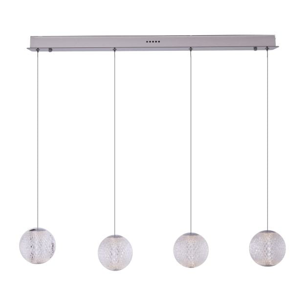 Maxlight Nobile - hanglamp - 82 x 10 x 150 cm - 4 x 6W LED incl. - chroom