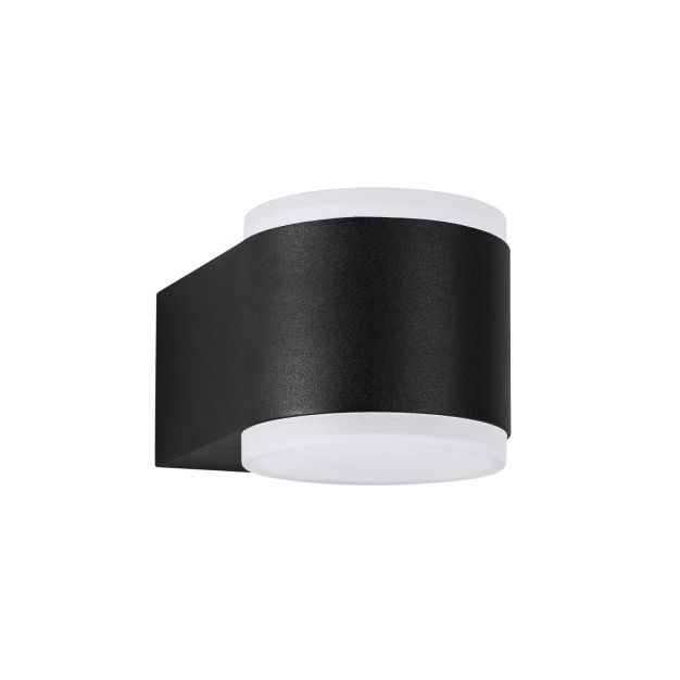 Nova Luce Nus - buiten wandverlichting - 9 x 13,2 x 7,8 cm - 2 x 4W LED incl. - IP54 - zwart