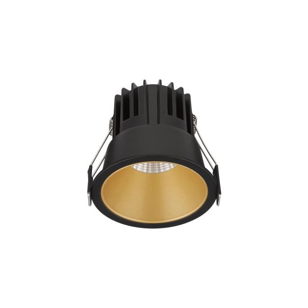 Nova Luce Luela - inbouwspot - Ø 85 mm - inbouwmaat 75 mm - 13W LED incl. - zwart en goud - 2700K