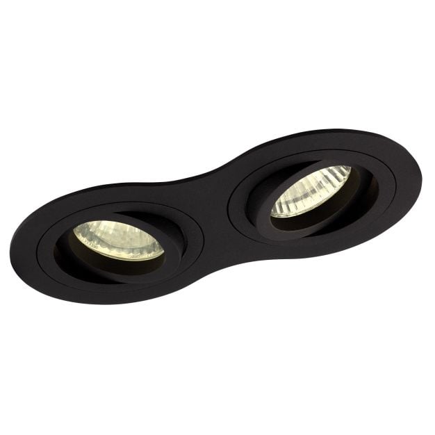 Maxlight Signal II - inbouwspot - 170 x 90 mm, Ø 2 x 75 mm inbouwmaat - zwart