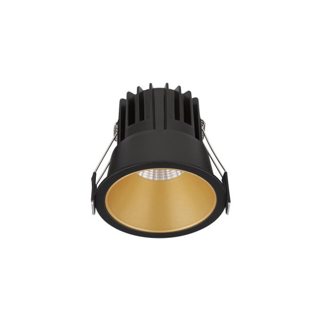 Nova Luce Luela - inbouwspot - Ø 85 mm - inbouwmaat 75 mm - 13W LED incl. - zwart en goud -3000K