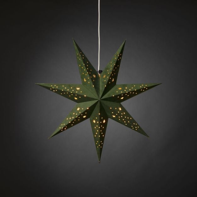 Konstsmide kerstverlichting - papieren 7-ster - 60 x 19 x 60 cm - groen