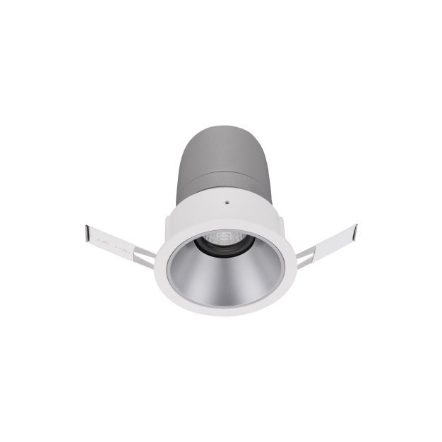 Nova Luce Homer - inbouwspot - Ø 85 mm - inbouwmaat 75 mm - 15W LED incl. - 24° lichtbundel - wit met aluminium