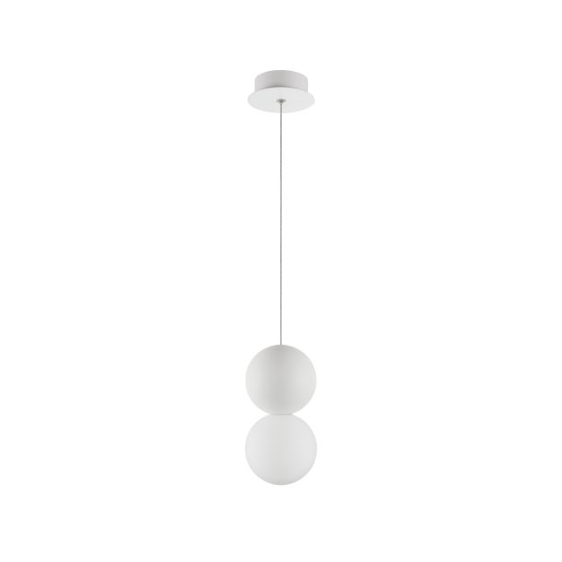 Nova Luce Zero - hanglamp - Ø 10 x 120 cm - wit