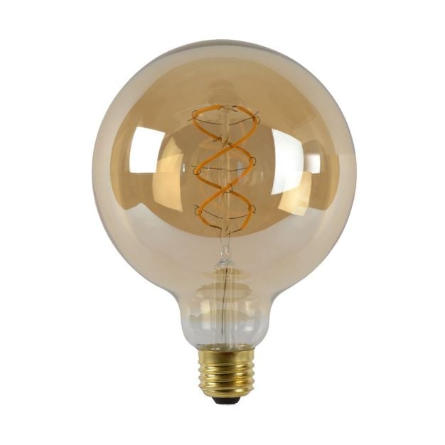 Lucide LED filament lamp - Ø 12,5 x 17,5 cm - E27 - 5W dimbaar - 2200K - amber