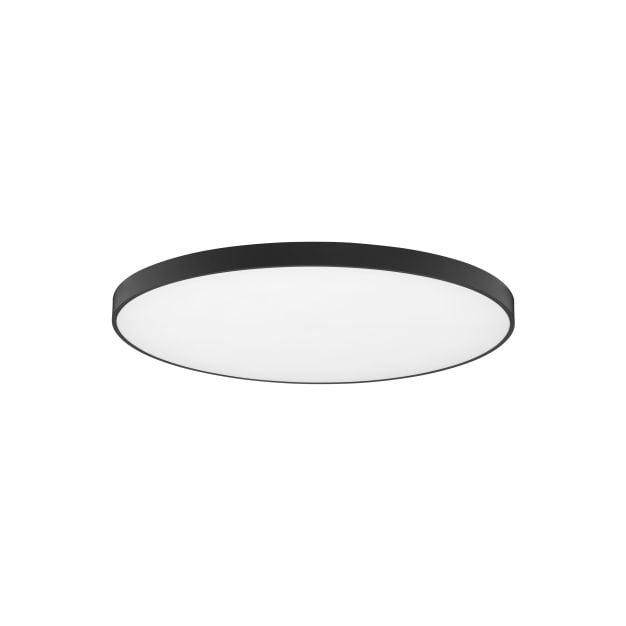 Nova Luce Perfect Profile - plafondlamp - Ø 100 x 10 cm - 120W dimbare LED incl. - zwart